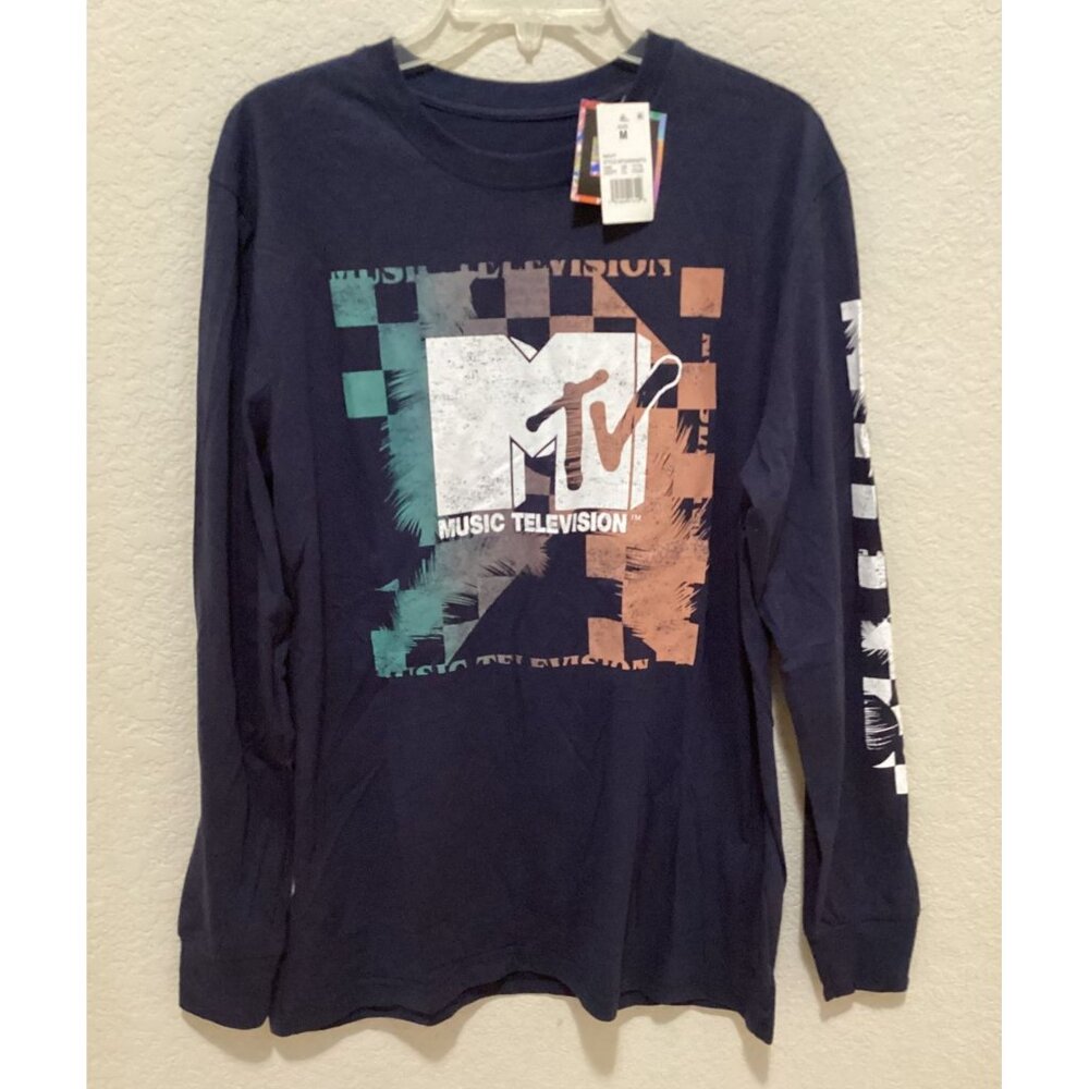 Vintage MTV Long-Sleeve T-Shirt With Graphic Print